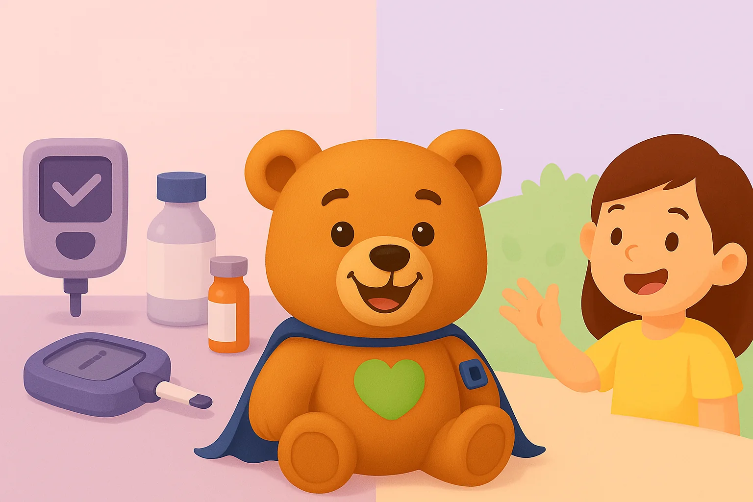 GluBear teddy bear helping children manage diabetes